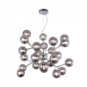Lustra argintie din metal cu 24 globuri de sticla Maytoni Dallas