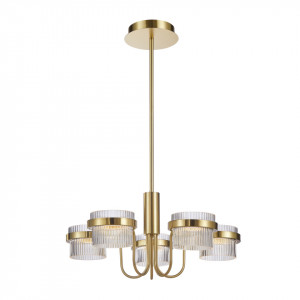 Lustra moderna aurie din metal cu 5 brate din sticla Italux Tiara