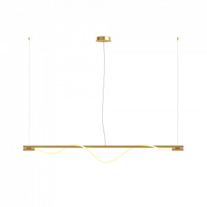 Lustra moderna aurie liniara minimalista cu led Maytoni Tau