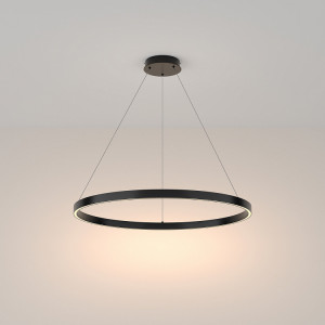 Lustra moderna neagra cu un cerc led Maytoni Rim L