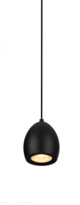Pendul Comet Round Maxlight Negru -P0433  Culoare: Negru   Dimensiuni: Diametru 7cm, Inaltime 150cm (max)  Material: Metal  Becuri: 1 x 5W LED 230V, 430 LM, CRI 80, 3000K