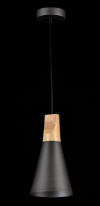 Pendul Maytoni Bicones Negru 01  Culoare: Negru  Dimensiuni: Diametru 14cm, Inaltime 24cm (min) 142cm (max)  Material: Metal  Becuri: 1 X E27 (60W)  Greutate: 1.1kg
