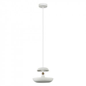 Pendul modern alb din metal Italux Marina d26