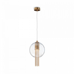 Pendul modern bronz cu glob de sticla Maytoni Flusso