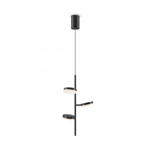 Pendul modern negru din metal cu led Maytoni Fad