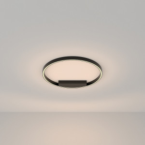 Plafoniera moderna neagra rotunda minimalista cu led Maytoni Rim