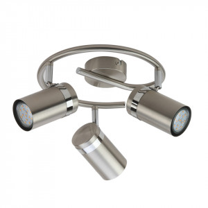 Plafoniera moderna nickel rotunda din metal Italux Palmoni