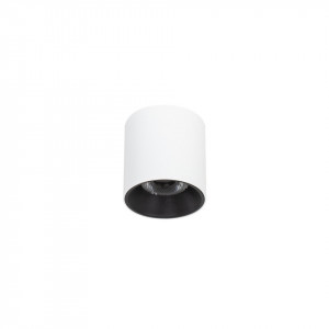 Spot aplicat modern alb rotund cu interior negru Italux Altisma 3000k