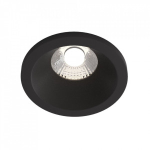 Spot incastrat modern negru rotund 12w dimabil Maytoni Zoom 4000K