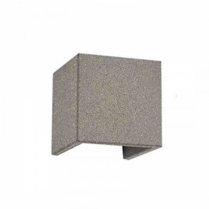 Aplica perete exterior moderna gri cub cu led Mantra Taos