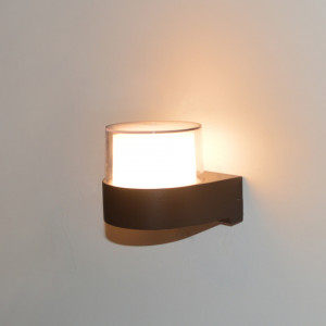 Aplica perete exterior moderna neagra cu led Italux Martha 4000k S