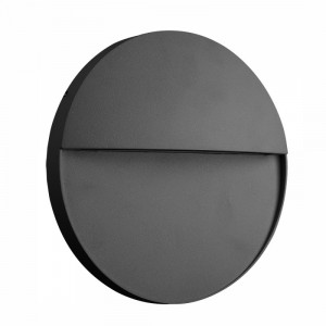 Aplica perete exterior moderna rotunda grafit cu led Mantra Baker M