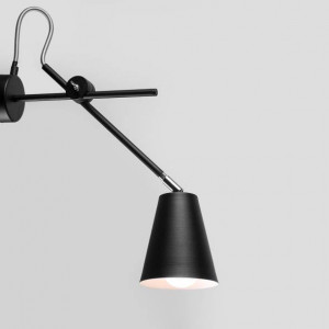 Aplica perete moderna neagra din metal Aldex Arte