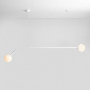 Lustra moderna alba minimalista cu 2 globuri Aldex Pure