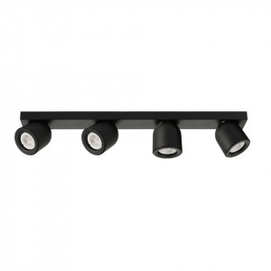 Spot aplicat modern negru rotund cu 4 brate Italux Nuora