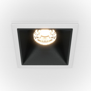 Spot incastrat modern alb negru patrat dimabil 10w Maytoni Alfa Led 4000K