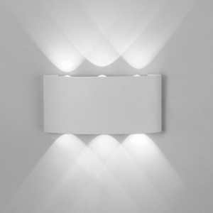 Aplica perete exterior moderna alba cu led Mantra Arcs S