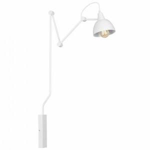 Aplica perete moderna alba ajustabila din metal tip lampa Aldex Aida L