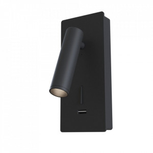 Aplica perete moderna neagra cu led Maytoni Mirax