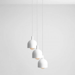 Lustra moderna alba cu 3 pendule Aldex Beryl Ring