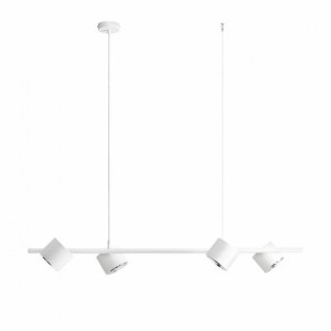 Lustra moderna alba din metal cu 4 becuri Aldex Bot