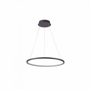 Lustra moderna neagra rotunda cu led Italux Vinola d40