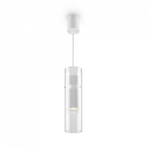 Pendul modern alb din aluminiu si sticla Maytoni Dynamics