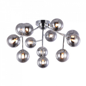 Plafoniera din metal argintie cu 12 globuri de sticla Maytoni Dallas