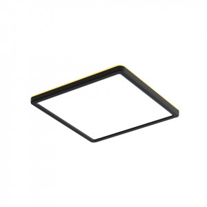 Plafoniera moderna neagra patrata Italux Aleria l30