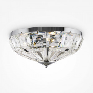 Plafoniera neoclasica chrome rotunda din metal Maytoni Facet d40