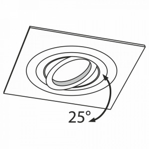 Spot incastrat Maytoni Atom Alb 2- 01W
