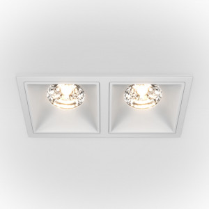 Spot incastrat modern alb dublu 30w Maytoni Alfa Led 3000K