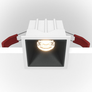 Spot incastrat modern alb negru patrat dimabil 10w Maytoni Alfa Led 3000K