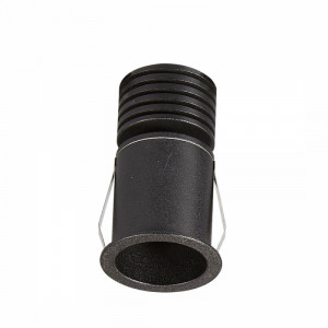Spot incastrat modern negru rotund 3000k Mantra Guincho S