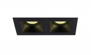 Spot patrat incastrat dublu negru GU10 Maxlight Hit- H0091