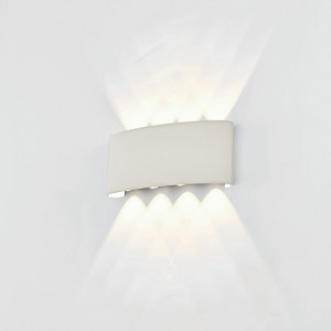 Aplica perete exterior moderna alba cu led Mantra Arcs M