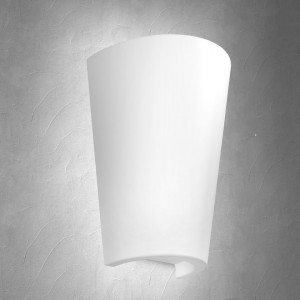 Aplica perete exterior moderna alba tip vaza Mantra Teja