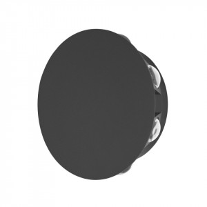 Aplica perete exterior moderna neagra rotunda Italux Macba 4000k M