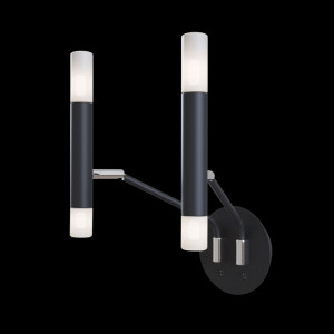 Aplica perete Maytoni Vigo Negru - 04B  Culoare: Negru  Dimensiuni: Lungime 49cm, Latime 24.5cm, Inaltime 34.5cm  Material: Metal  Becuri: 4 X G9 (25W)  Greutate: 0.9kg