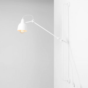 Aplica perete moderna alba din metal tip lampa Aldex Dron