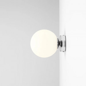 Aplica perete moderna chrome cu glob de sticla Aldex Ball S