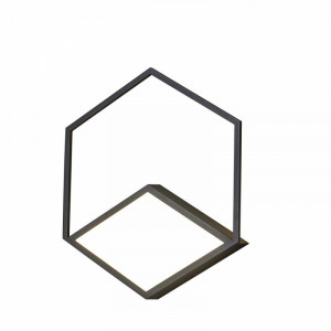 Aplica perete moderna neagra minimalista cub Mantra Kubick M