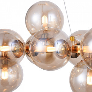 lustra moderna, lustra cu globuri, lustra living, lustra aurie, candelabru, lustra sufragerie, lustra dining