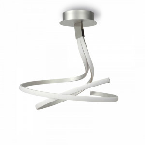 Lustra moderna argintie cu 2 spirale led Mantra Nur