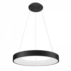 Lustra moderna neagra rotunda cu led Italux Giulia d60 3000k
