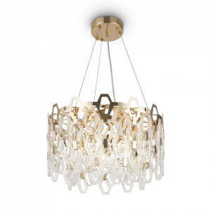 Lustra neoclasica aurie din metal si sticla Maytoni Tissage