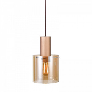 Pendul modern alama cu sticla bej Italux Javier