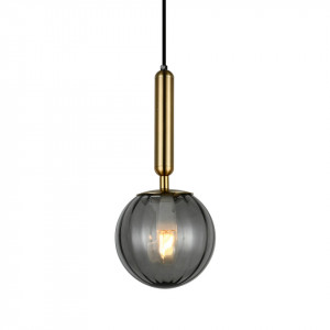 Pendul modern auriu cu sticla fumurie Italux Raven
