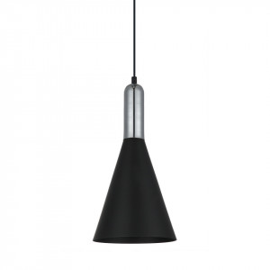 Pendul modern negru cu detalii nickel Italux Khaleo