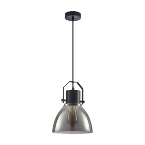 Pendul modern negru cu sticla fumurie Italux Darlena